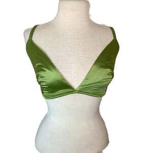 Form and Fold The Triangle Bra in Wasabi Sheen Size 34G